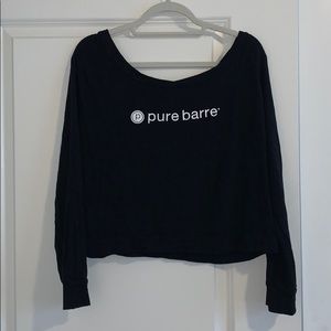 Pure Barre cropped long sleeve tee